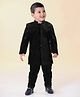 BAD BOYS Cotton Blend Full Sleeves Embroidered Jodhpuri Blazer With Cotton Inner T-Shirt And Pant Set- Black