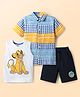 Babyhug Disney Single Jersey Knit Half Sleeves Shirt & Shorts Set With T-Shirt & Lion King Graphics - Multicolor