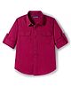 Pine Kids Cotton Woven Full Sleeves Solid Colour Shirt - Maroon