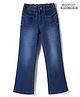 Pine Kids Woven Full Length Washed Denim Jeans - Navy Blue
