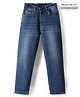 Pine Kids Denim Woven Full Length Washed Jeans - Navy Blue