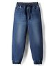 Pine Kids Denim Woven Full Length Washed Jeans - Navy Blue