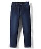 Pine Kids Denim Woven Full Length Washed Jeans - Navy Blue
