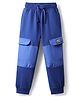 Pine Kids Knit Full Length Lounge Pant With Text Print - Blue