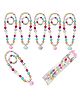 Birthday Popper Aqua Theme Beaded Necklace & Bracelets as Birthday Return Gifts - Set of 6 - Assorted - Young Girls Fashion Jewellery Accessories