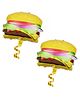 Birthday Popper Burger Foil Balloon  2 Pcs Fun Fast Food-Themed Party Decoration, Perfect for Birthdays, BBQs, and Food Lovers  Inflatable Cheeseburger Balloon
