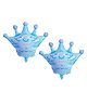 Birthday Popper Blue Crown Foil Balloon (Set of 2, 76x72 cm) Royal Prince-Themed Party Decoration, Perfect for Birthdays, Baby Showers, and Special Celebrations