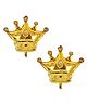Birthday Popper Gold Crown Foil Balloon (Set of 2, 76x72 cm) Royal King-Themed Party Decoration, Perfect for Birthdays, Baby Showers, and Special Celebrations