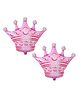 Birthday Popper Pink Crown Foil Balloon (Set of 2, 76x72 cm) Royal Princess-Themed Party Decoration, Perfect for Birthdays, Baby Showers, and Special Celebrations
