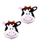 Birthday Popper Cow Foil Balloons (Set of 2)  Ideal for Farm Animal Theme Birthday Party and Various Celebrations
