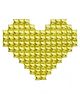 Birthday Popper Golden Heart Shape Cube Foil Balloon (1 Pc) - Ideal for Baby Shower, Birthdays, Anniversaries, Engagements | Durable Foil Material|Elegant Backdrop Decoration