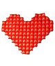 Birthday Popper Red Heart Shape Cube Foil Balloon (1 Pc) - Ideal for Baby Shower, Birthdays, Anniversaries, Engagements | Durable Foil Material|Elegant Backdrop Decoration