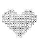 Birthday Popper Silver Heart Shape Cube Foil Balloon (1 Pc) - Ideal for Baby Shower, Birthdays, Anniversaries, Engagements | Durable Foil Material|Elegant Backdrop Decoration