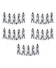 Birthday Popper DIY Silver Foil Tassels (25 Pcs, Pack of 5) | Ideal Decorations, Gucha Hanging for Birthday , Baby Shower Celebrations at Home