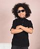 CRIMSOUNE CLUB 100% Cotton Half Sleeves Floral Embroidered Ethnic Shirt - Black