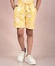 CRIMSOUNE CLUB Cotton Floral Printed Shorts - Yellow