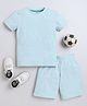 BABY NATION Cotton Half Sleeves Polka Dots Printed Coordinating Tee & Shorts Set - Green