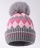 Babyhug Woollen Cap Pom Pom Pink - Diameter 11.5 cm