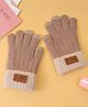 Pine Kids Solid Color Gloves - Brown