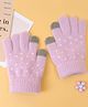 Pine Kids Gloves with Polka Dot Design - Purple
