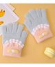 Babyhug Woollen Gloves With Design - Light Blue