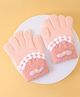 Babyhug Woollen Gloves With Design - Pink