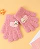 Babyhug Gloves with Patch Detailing - Pink