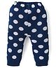 Babyhug Sweater Knit Full Length Woollen Bottom Wear With Polka Dot Print - Navy Blue