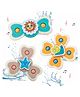 ADKD Silicone Spinner Bath Toy Waterproof Suction Cup Spinning Top Spinner Rotating Toy For Boys Girls Pack of 3- (Random Color & Design)