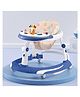 R for Rabbit Baby Walker With 3 Level Height Adjustment 4 Level Seat Adjustment & Recreational Toy Bar - Blue & White
