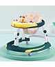 R for Rabbit Baby Walker With 3 Level Height Adjustment 4 Level Seat Adjustment & Recreational Toy Bar - Green & Yellow