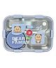 New Pinch Stainless Steel Lunch Box with Teddy Bear Print Durable BPA-Free Dishwasher Safe - Silver (color may vary)