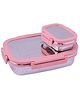 New Pinch Stainless Steel Lunch Box with 1 Small Container Airtight & Spill Proof BPA Free - 900 ml+ 180 ml - Pink (color may vary)
