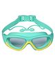 KARBD Swimming Goggles Wide Angle Vision Big Frame Glasses with Connected Ear Plugs - Biggie, Aqua Green