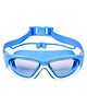 KARBD Swimming Goggles Wide Angle Vision Big Frame Glasses with Connected Ear Plugs - Biggie, Blue