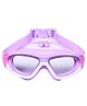 KARBD Swimming Goggles Wide Angle Vision Big Frame Glasses with Connected Ear Plugs - Biggie, Purple