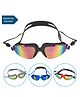 KARBD Swimming Goggles Youth with Reflective UV Protection Polarized Glasses Connected Ear Plugs - Assorted Colour