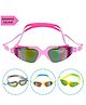 KARBD Swimming Goggles Youth with Reflective UV Protection Polarized Glasses Connected Ear Plugs - Assorted Colour