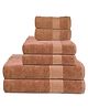 Ambra Linens 500 GSM Highly Absorbent 6 Pc Bath Towels Set, 100% Cotton, Soft and Plush, All Seasons Use, Extra Large, Everyday Use, Durable (Rust)