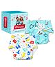 VParents Cotton Modern Baby Nappy  Mess-free Langot with soft Elastics  DryFeeTop Layer l Diaper-free Time - Pack of 2