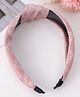Pine Kids Free Size Hair Band with Embroidery Design - Pink