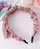 Pine Kids Ruffle Bow Applique Hair Band - Dark Pink