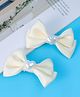 Pine Kids  Pearls Embellished Bow & Butterfly Clips Pack of 2 Free Size - Cream