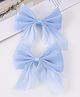 Pine Kids Free Size  Bow Clips Pack of 2 -  Blue