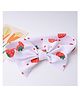 Babyhug Headbands with Bow Applique & Strawberry Print- White & Red