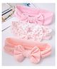 Babyhug Bow Applique Headbands Pack of 3 - Pink