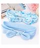 Babyhug Floral Print Headbands with Knot Detailing Pack of 2- Light Blue