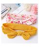 Babyhug Free Size Headbands with Bow Detailing & Floral Print Pack of 2 - Yellow