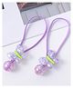 Pine Kids Free Size Rubber Bands with Butterfly Applique Set of 2 -  Purple