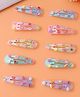 Babyhug Snap Clips with Fruits Applique Pack of 10 - Multicolor